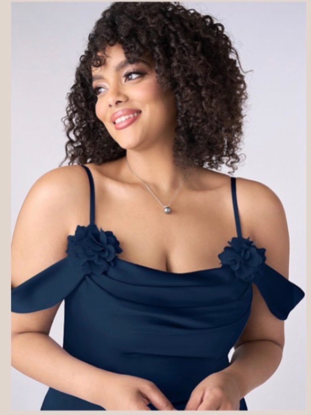 Azazie navy blue dress